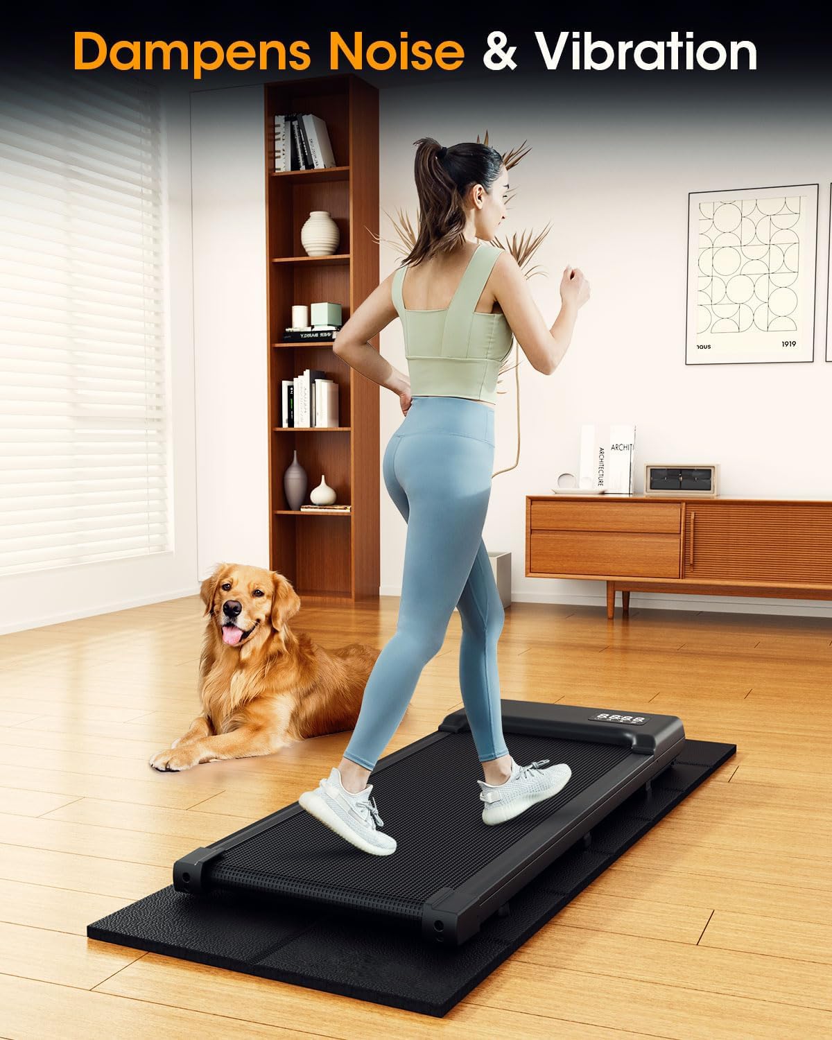 Walking Pad Treadmill Mat for Carpet Floors 68x24, 1/4“Thick Treadmill Mat for Hardwood Floors,Mat for Under Treadmill/Indoor Bike on Carpet, Exercise Equipment Mat, Waterproof, Noise Shock Absorption