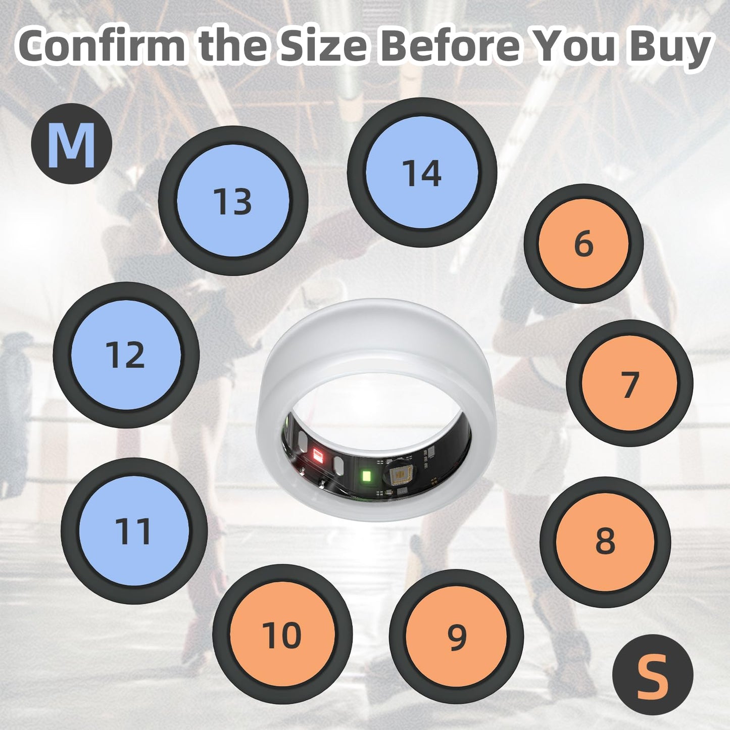 Wawoday Silicone Ring Protector Compatible with Oura Ring/Ringconn Ring Case, Elastic Ring Cover for Smart Ring Working Out (S (6/7/8/9/10), Clear)