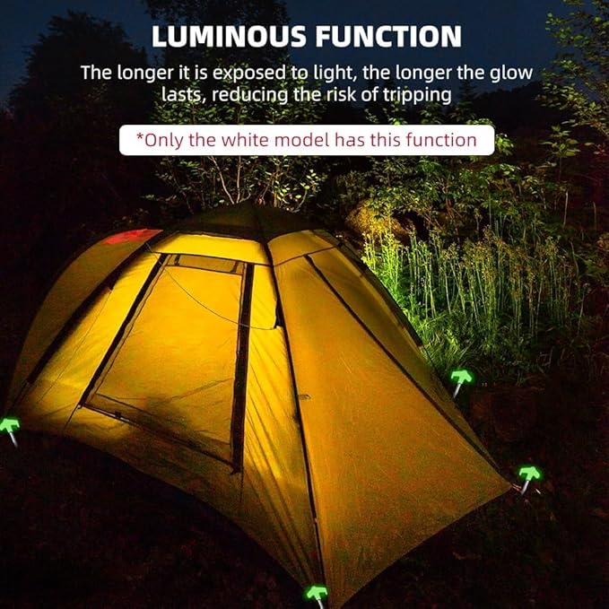 4PCS 8" Screw in Tent Stakes, Tent Stakes Heavy Duty, Ground Anchors Screw in with 1 Hex Head Driver, Metal Threaded Tent Spikes, Tent Pegs Camping Stakes for Outdoor Camping Garden Inflatable