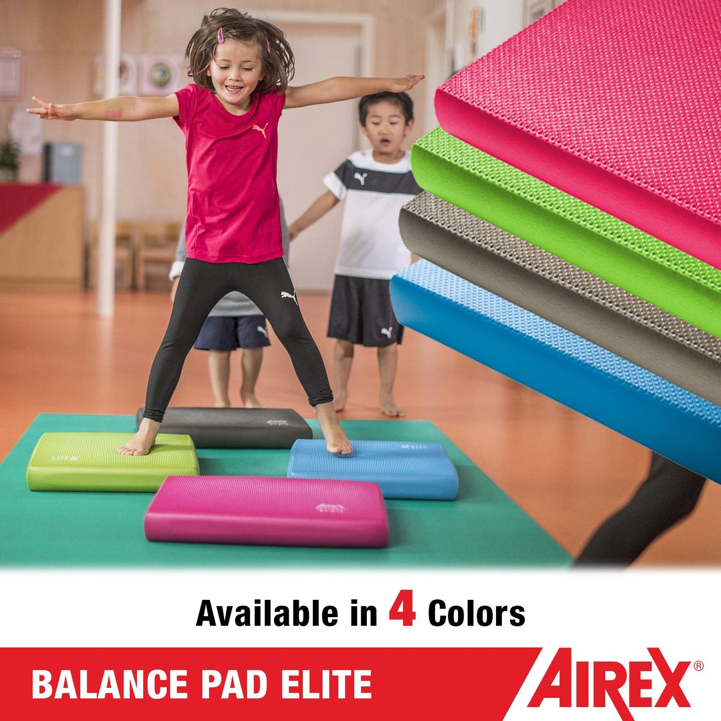 AIREX Elite Premium Non Slip Foam Balance Pad with Waterproof and Tear Proof Design for Workouts, Physical Therapy, and More, Lava Gray