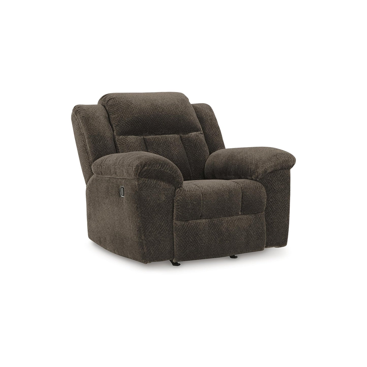 Signature Design by Ashley Frohn Urban Manual Rocker Recliner with Pillow-Top Arms, Dark Brown