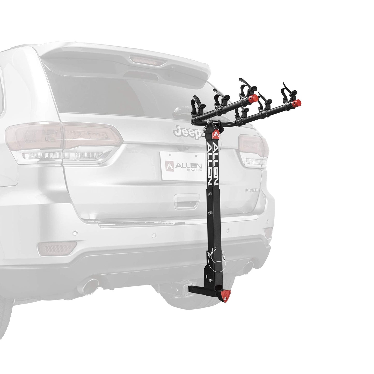 Allen Sports Deluxe Locking Quick Release 3-Bike Carrier for 2 in. & 1 4 in. Hitch, Model 532QR, Black