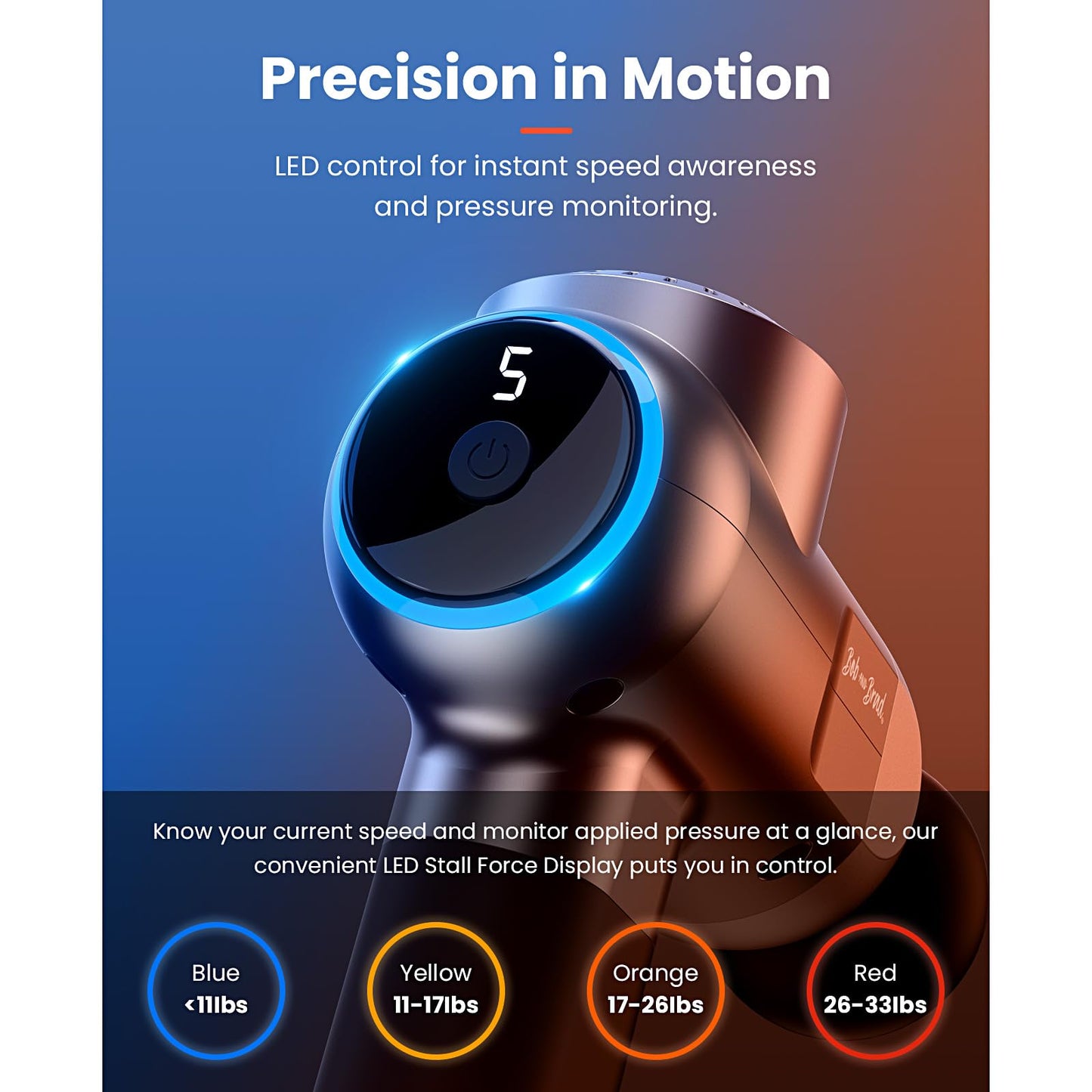 BOB AND BRAD C2 Pro Massage Gun with Heat and Cold Therapy, Mini Massager Gun Deep Tissue, Heated Professional Electric Back Massager for Athletes, Handheld Massager