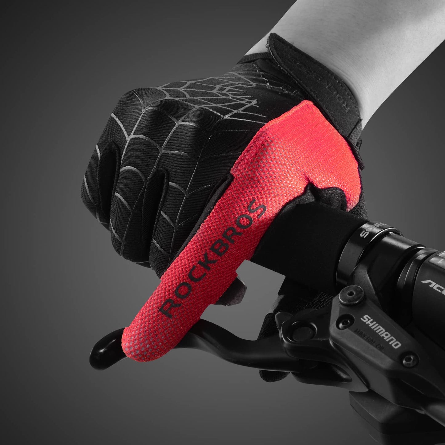 ROCKBROS Cycling Gloves for Men Mountain Bike Gloves Bicycle Gloves SBR Pad Anti-Slip Road Riding Gloves Breathable