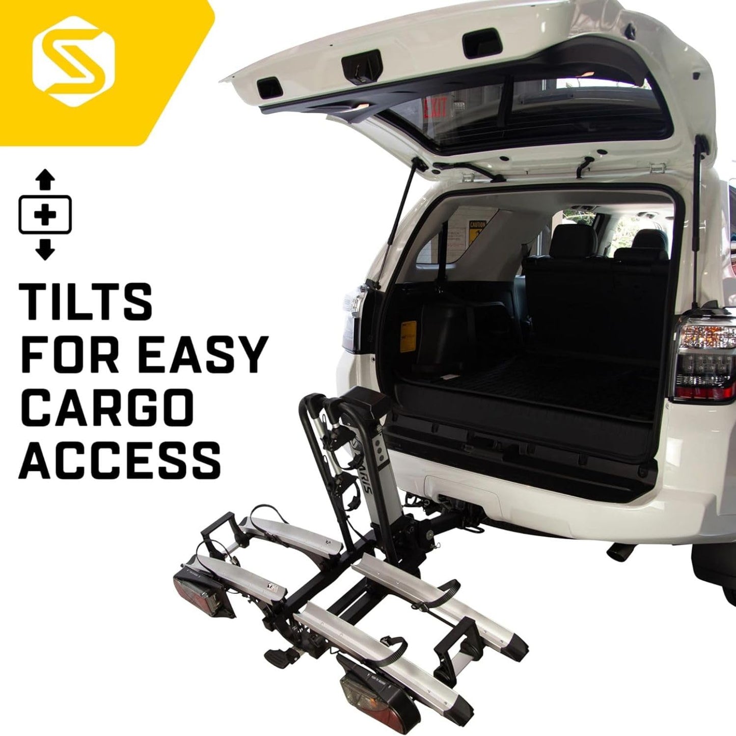 Saris Door County 2 Bike Motorized Hitch Rack | Electric Hitch Lift for Easy Loading | Built-in Tilt and Electric Rear Lights | Made in The USA. (Door County)