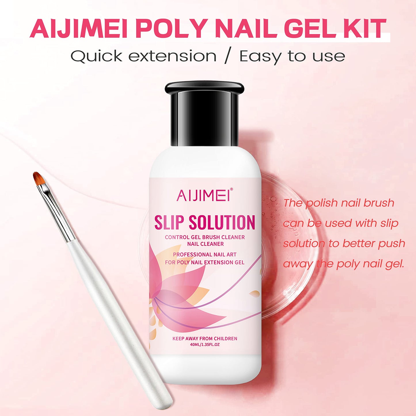 AIJIMEI Clear Poly Nail Gel Poly Nail Extension Gel Clear Builder Nail Gel for Nail Beauty Poly Extension Gel for Nail Trendy Nail Art Design Salon DIY at Home for Nail Art Beginner(30ml/1fl.oz)