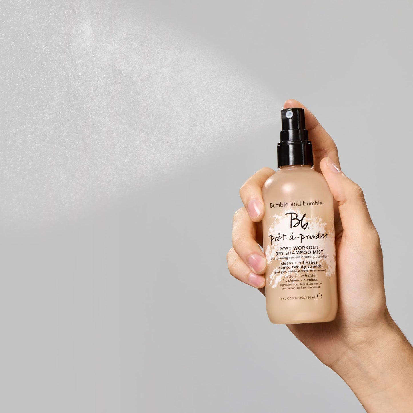 Bumble and bumble. Prêt-à-powder Post Workout Non-Aerosol Dry Shampoo Hair Mist | Cleanses Sweaty Hair + Eliminates Odor | Curly, Wavy, Straight, 4 Fl Oz