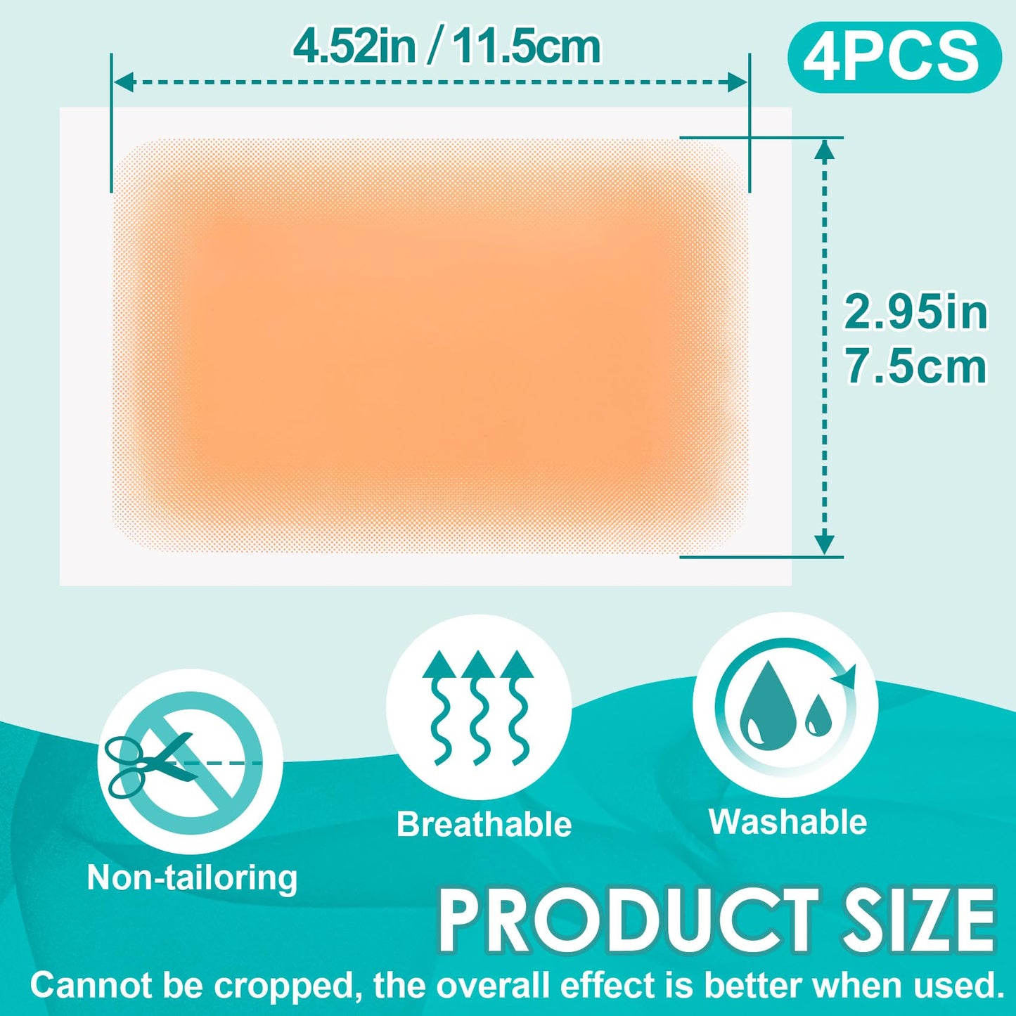 ANCIRS 4pcs Tattoo Cover Up Patch, Invisible Breathable Scar Patch, Waterproof Sweatproof Concealer Makeup Sticker, Skin Cover Up Pad for Tattoo, Scar, Birthmarks, Dark Spots (Yellow Skin)