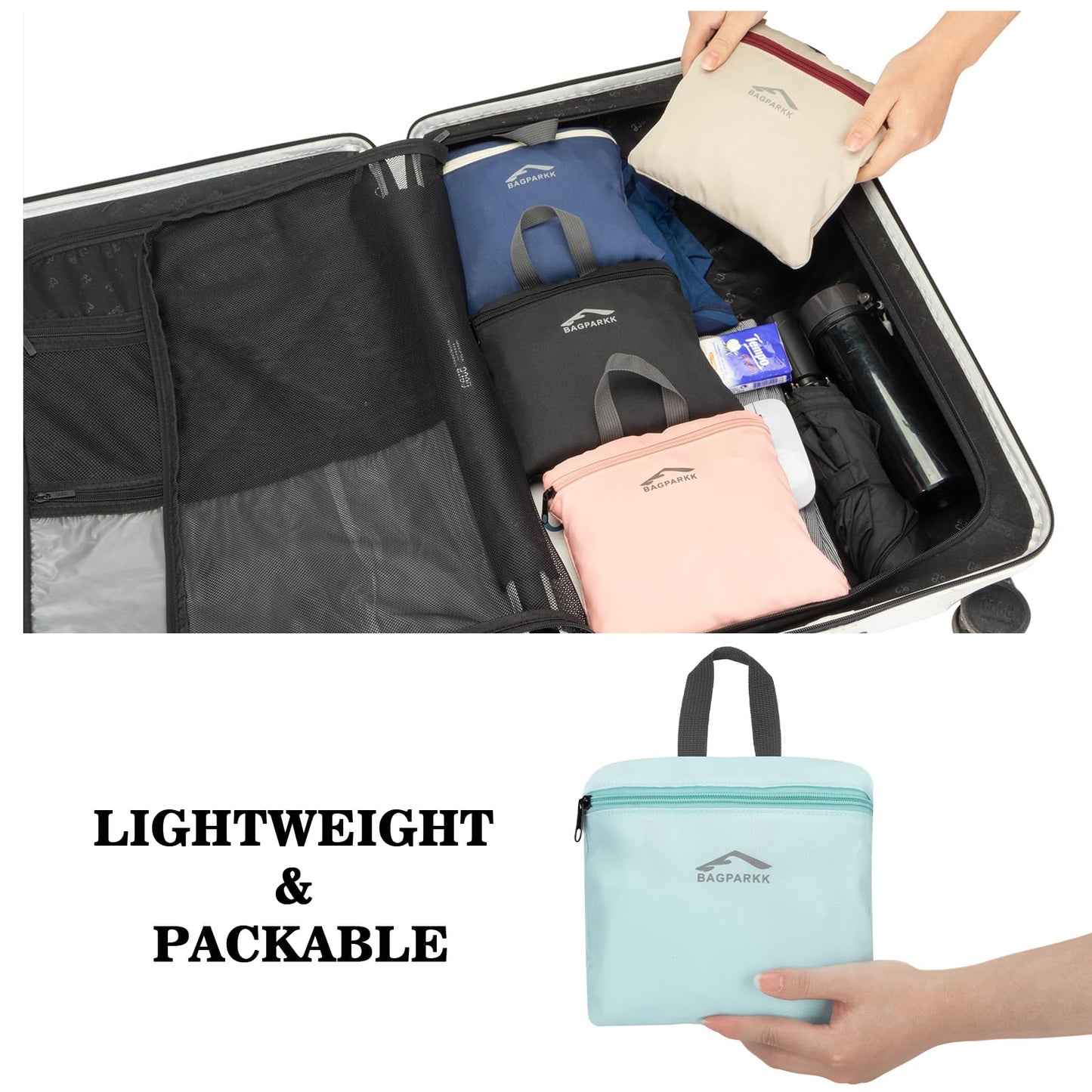 BAGPARKK Hiking Backpack,Large 35L Travel Backpacks for Men Women,Water Resistant Ultra Lightweight Foldable Packable Camping Daypack for Outdoor Sports