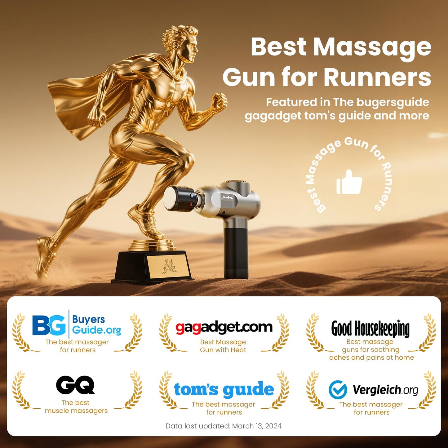 BOB AND BRAD C2 Pro Massage Gun with Heat and Cold Therapy, Mini Massager Gun Deep Tissue, Heated Professional Electric Back Massager for Athletes, Handheld Massager