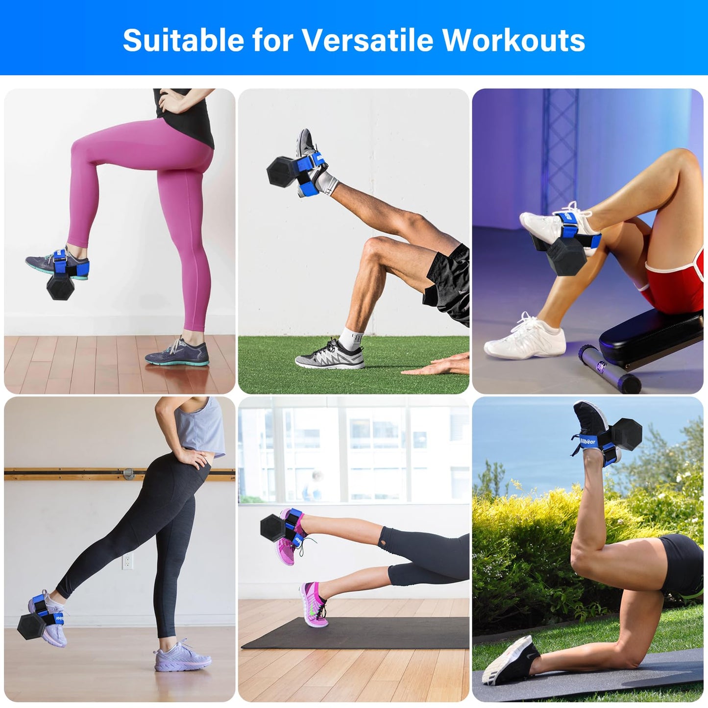 Tibialis Trainer Strap for Shin Splint Relief Exercises,Adjustable Ankle Strap Dumbbell Foot Attachment for Hip Flexor Raises,Dumbbell Attachment for Feet Relieve Leg Pain Increase Range of Motion