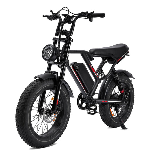 EGGKING S8 Electric Bike for Adult, 1000W 20" Fat Tire 48V 17.5AH Removable Battery, Max 31-70 Miles Electric Motorcycle, 31MPH Shimano 7 Speed Disc Brake Off-Road Mountain Ebike UL2849, Black