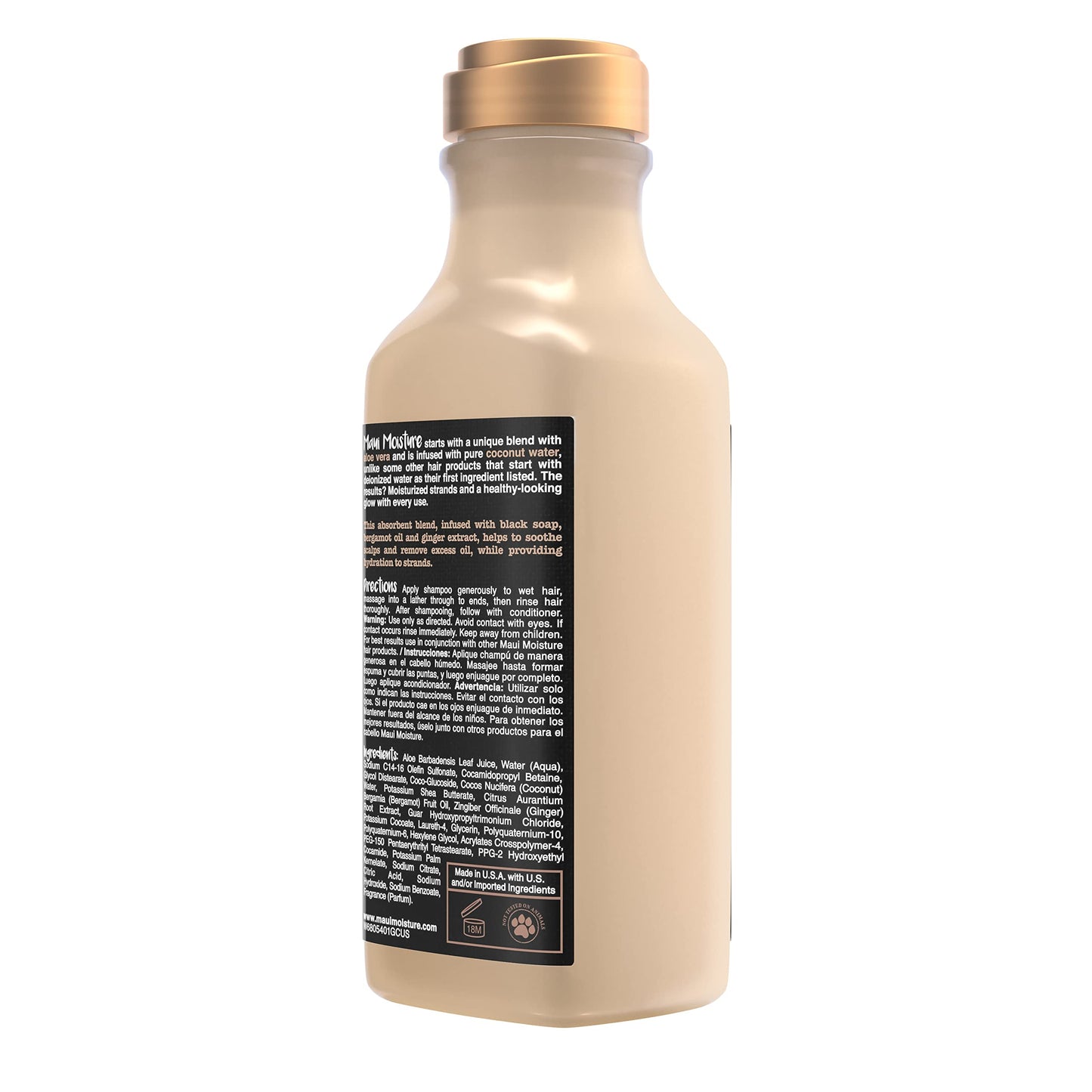 Maui Clarify & Soothe + Black Soap Shampoo, Hydrating, 13 fl oz