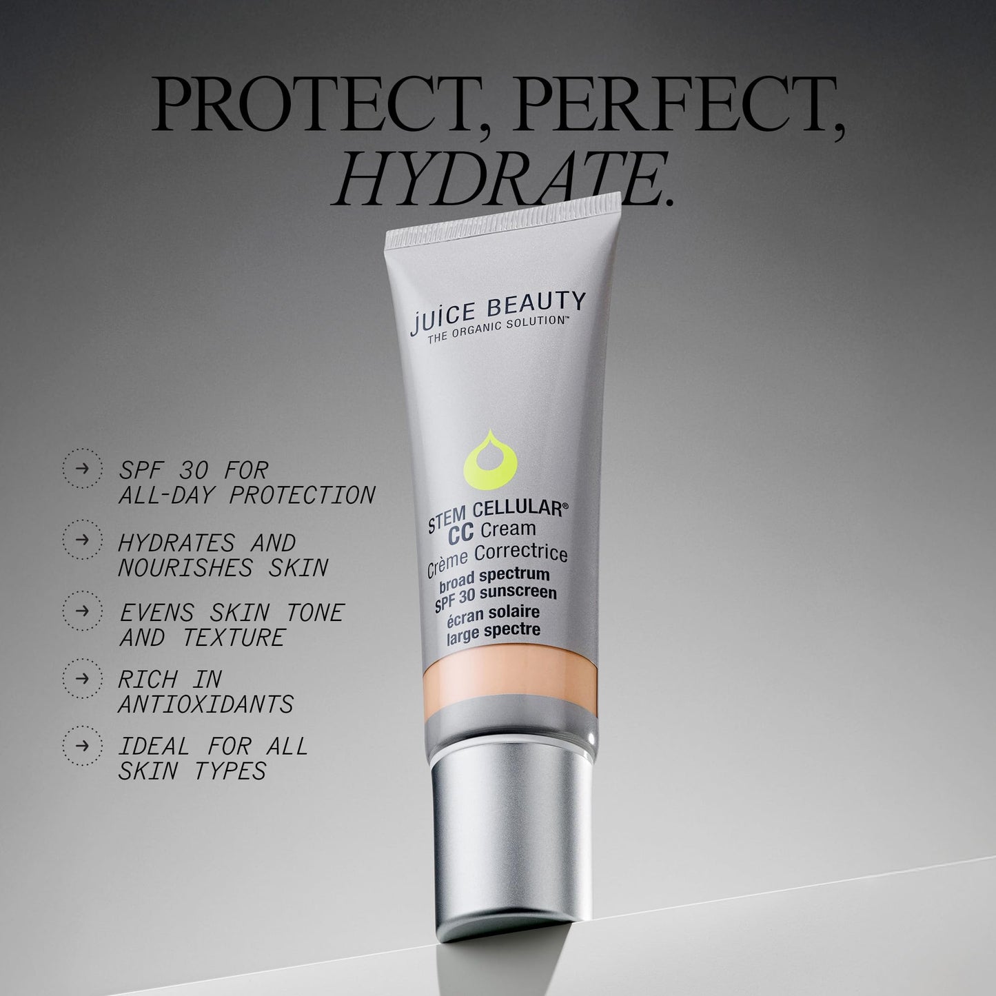 Juice Beauty Stem Cellular CC Cream SPF 30 - Rosy Glow - 50 mL - Provides Light Glowing Coverage - Vegan, Cruelty Free