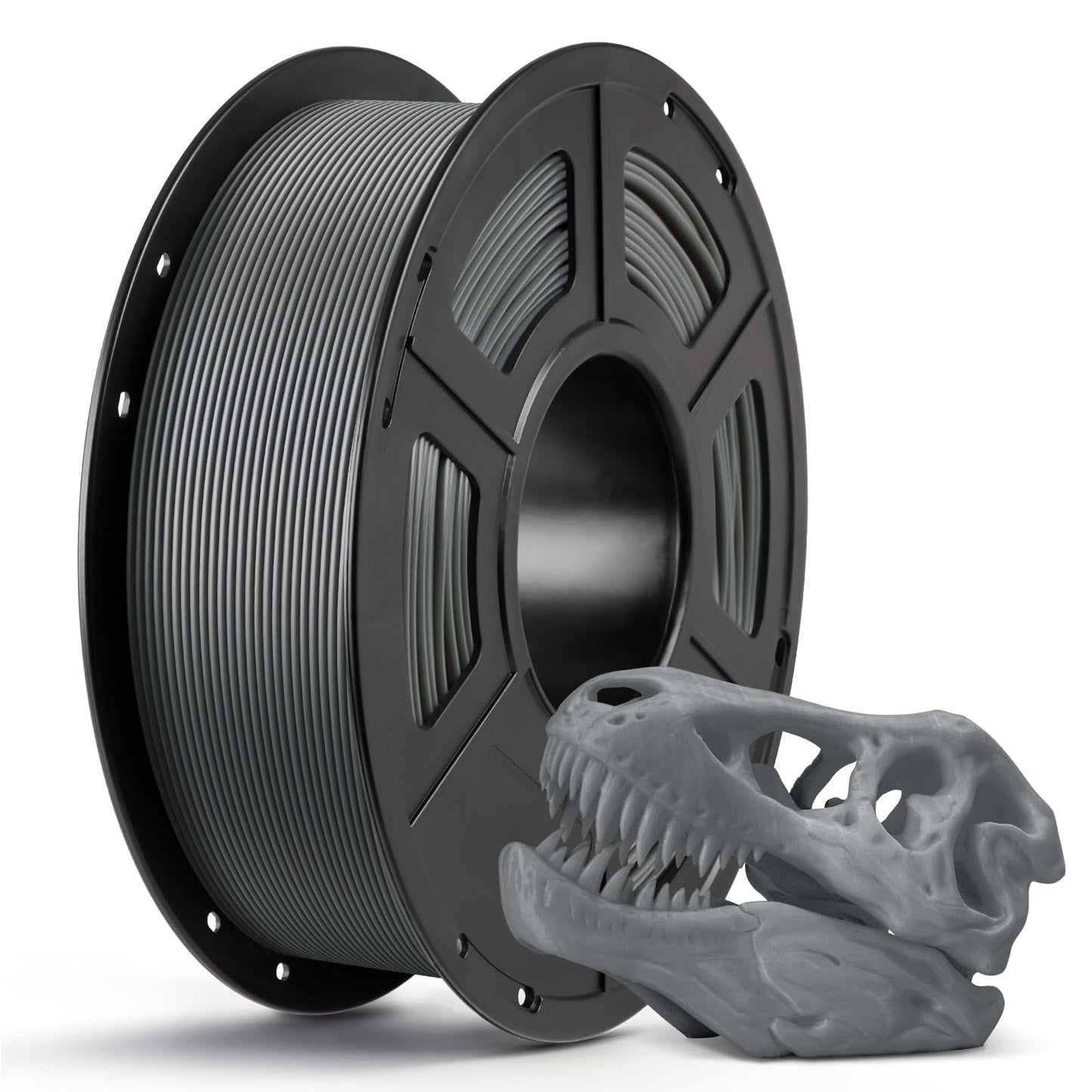 ANYCUBIC PLA 3D Printer Filament, 3D Printing PLA Filament 1.75mm Dimensional Accuracy +/- 0.02mm, 1KG Spool (2.2 lbs), Texture Grey