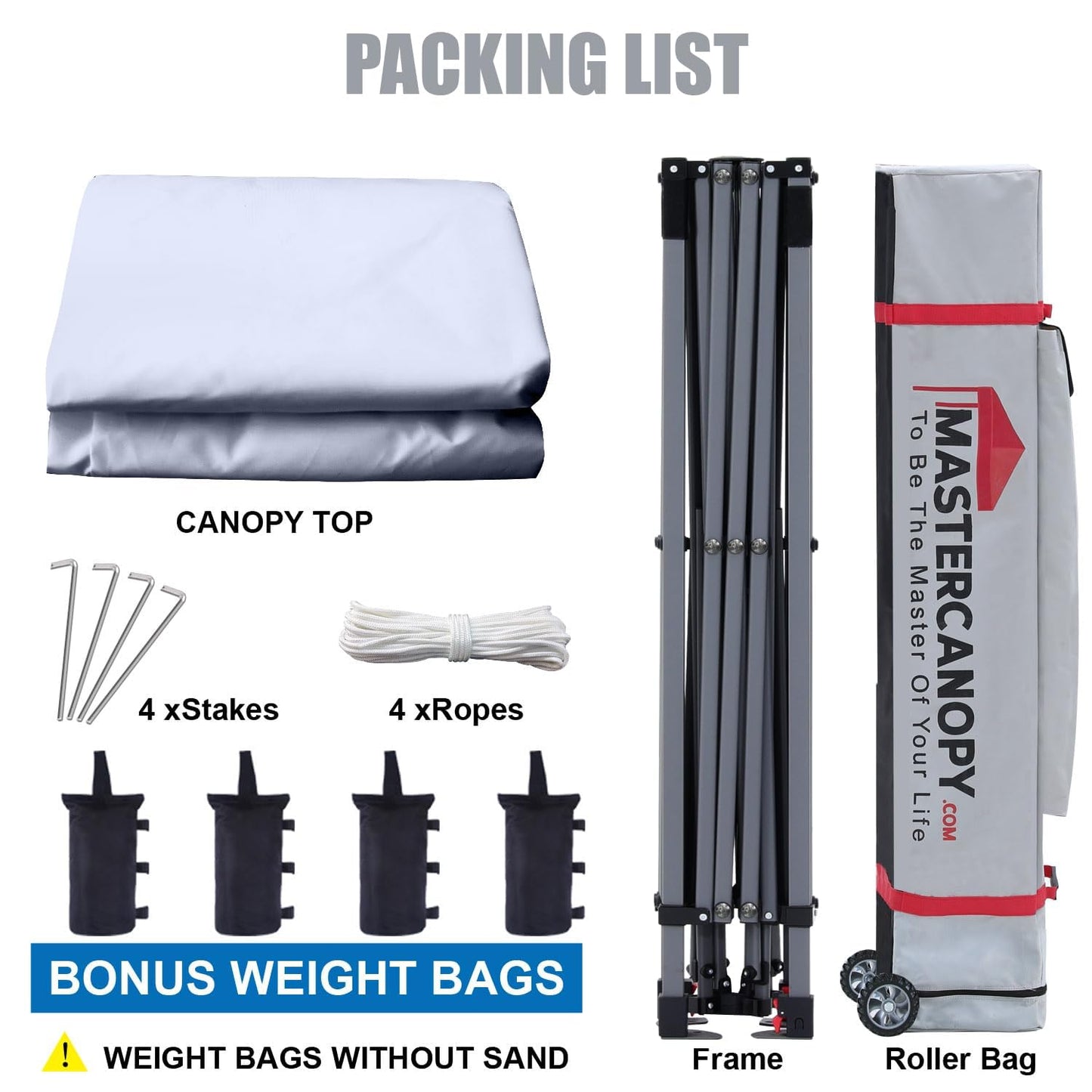 MASTERCANOPY Heavy Duty Pop-up Canopy Tent with Sidewalls (10x10,White)