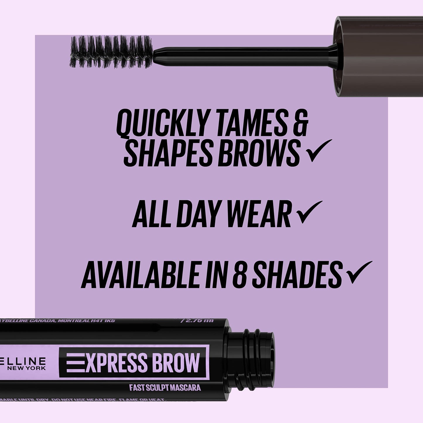 Maybelline Brow Fast Sculpt, Shapes Eyebrows, Eyebrow Mascara Makeup, Black Brown, 0.09 Fl. Oz.
