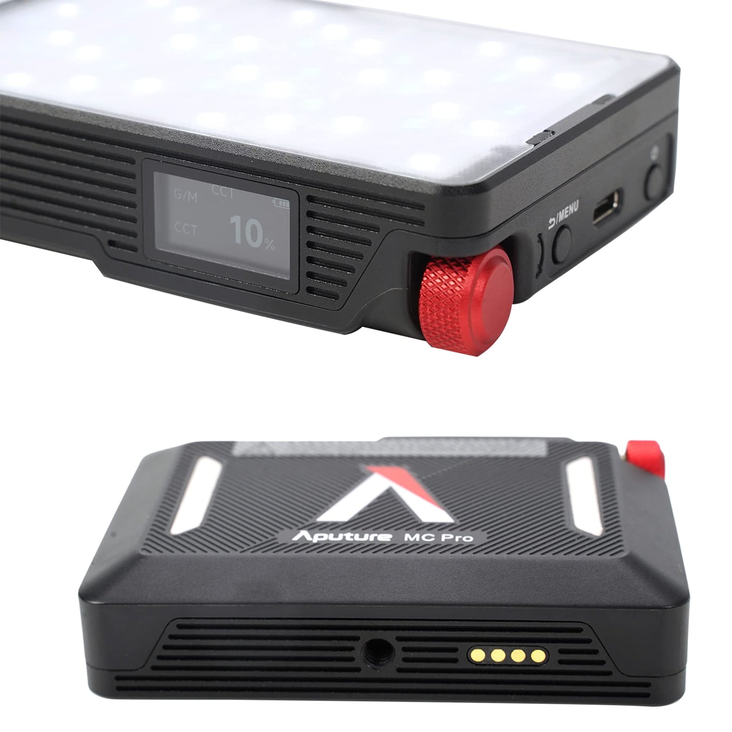 Aputure MC PRO On Camera Video Light,LED Camera Light Panel,2,000-10,000k,Magnet Adsorption Function,Dust and Waterproof,App Control for Vlogging, Photography, Video Conference,TikTok
