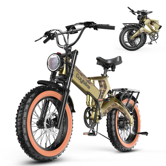 Folding Electric Bike for Adults,1500W Motor(Peak 2000W),35MPH 100Mile,48V 25Ah Battery,20" x 4.0 Fat Tire Foldable Electric Bicycle,Electric Mountain E-Bike,Hydraulic Disc Brake E-Bike