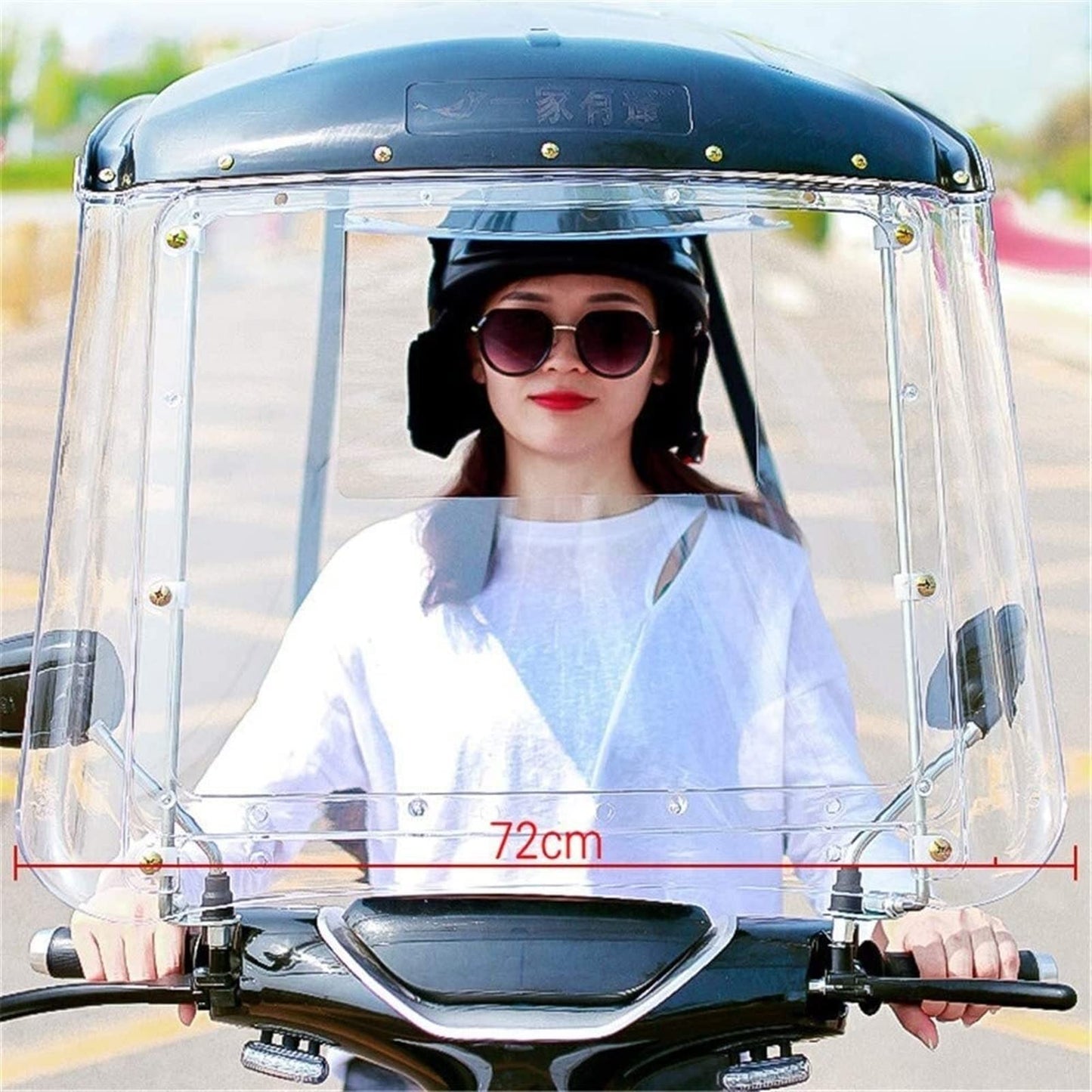 Electric Motorcycle Umbrella Cover,Fully Enclosed Universal Sunshade, Scooter Rain Waterproof Cover, Battery Car Canopy, Sun Visor Windshield-Excluding Vehicles