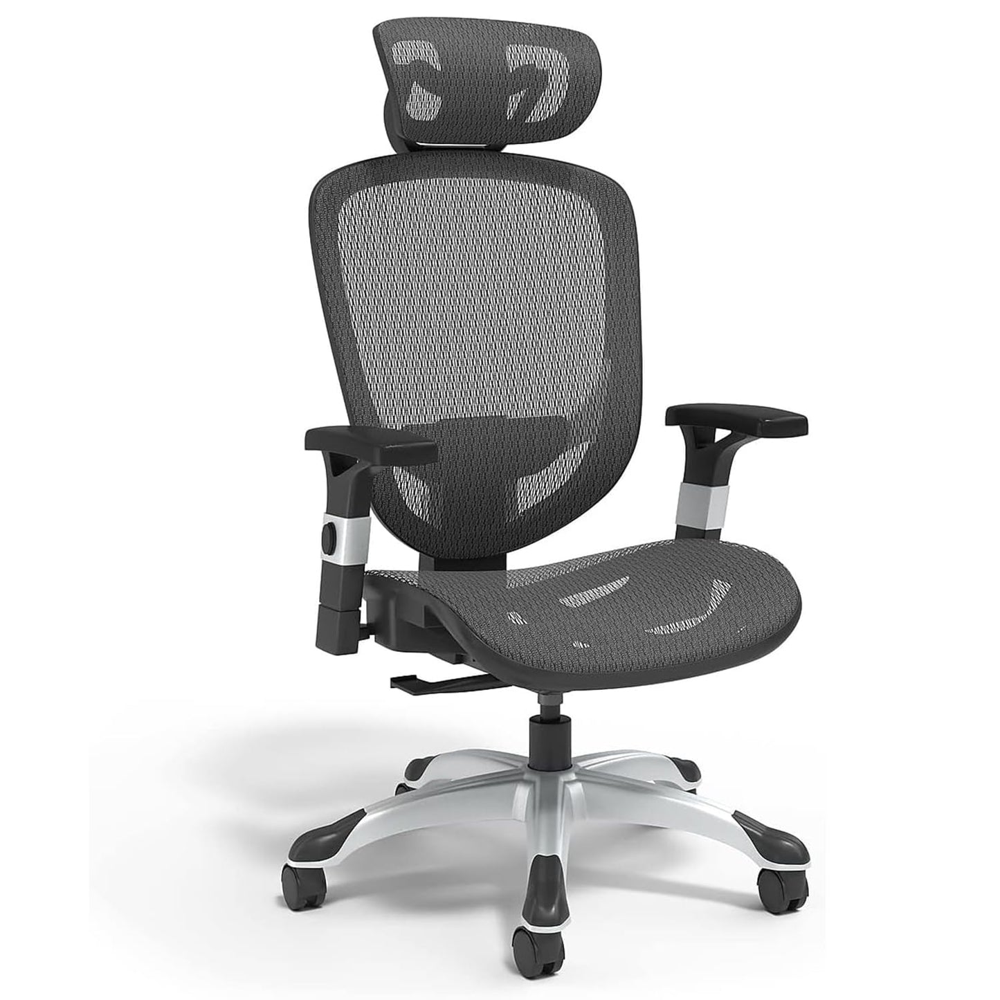 Staples Hyken Ergonomic Swivel Task Chair, Adjustable Office Chair with Breathable Mesh and Lumbar Support, Perfect for Home and Office, Black