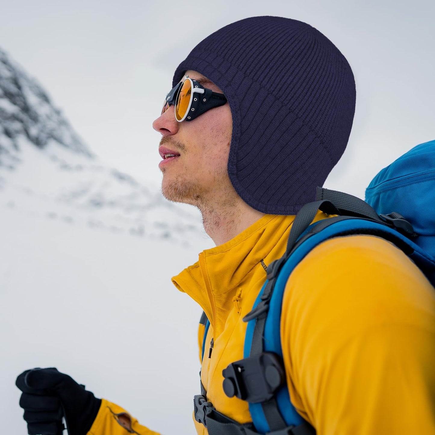 Apoway 4 Pack Winter Warm Earflap Hat Thick Fleece Lined Beanie with Ear Cover Stretchy Watch Skull Cap for Men Women