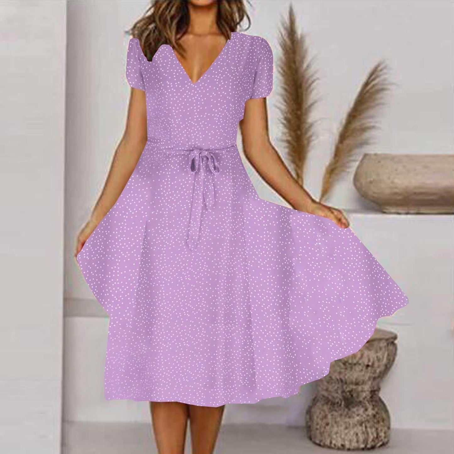 aihihe Summer Dresses for Women 2024 Petite Midi Dresses Fitted Plus Size Boho Midi Dresses Casual Draped Dress White Boho Beach Dress Flowy Yellow Dress