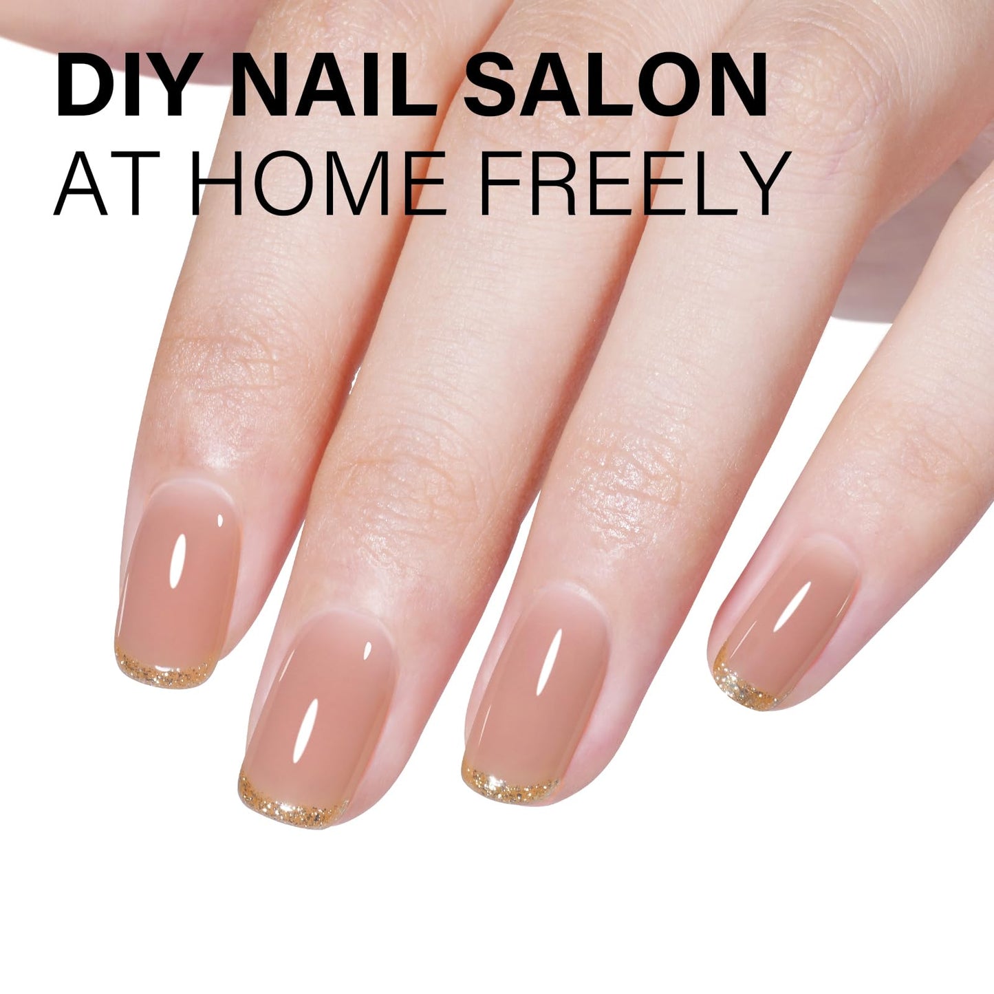 AILLSA Jelly Nude Gel Polish Dark Nude Gel Nail Polish Natural Translucent Nail Polish Soak Off U V Neutral Color Sheer Base Nail Gel Polish for Nail Art DIY French Manicure at Home 0.51 Fl Oz /GB55