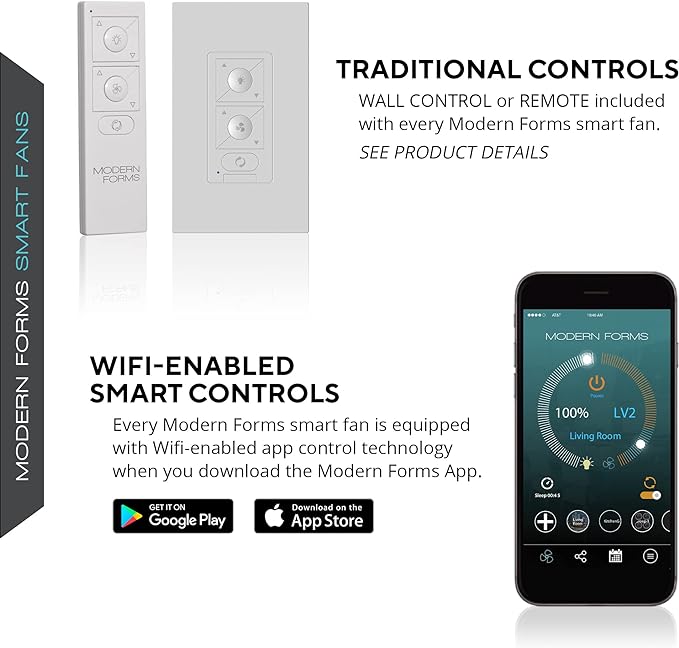 Skylark Indoor and Outdoor 3-Blade 54in Smart Flush Mount Ceiling Fan in Soft Brass Matte White Adjustable CCT 2700K-3000K-4000K-5000K LED Light Kit Remote Control works with Alexa, iOS or Android App