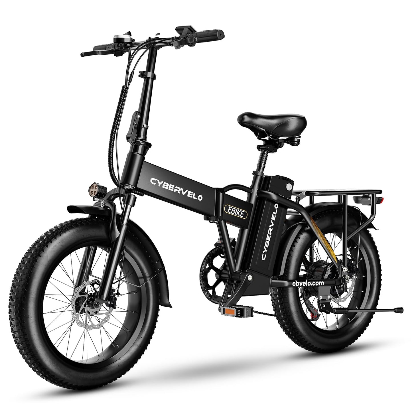 DriftGod Folding Electric Bike for Adults – 1000W Motor, 20"x3" Fat Tire, 48V Removable Battery, All-Terrain E-Bike with 7-Speed, Front Suspension – Powerful Foldable Ebike for Commuter