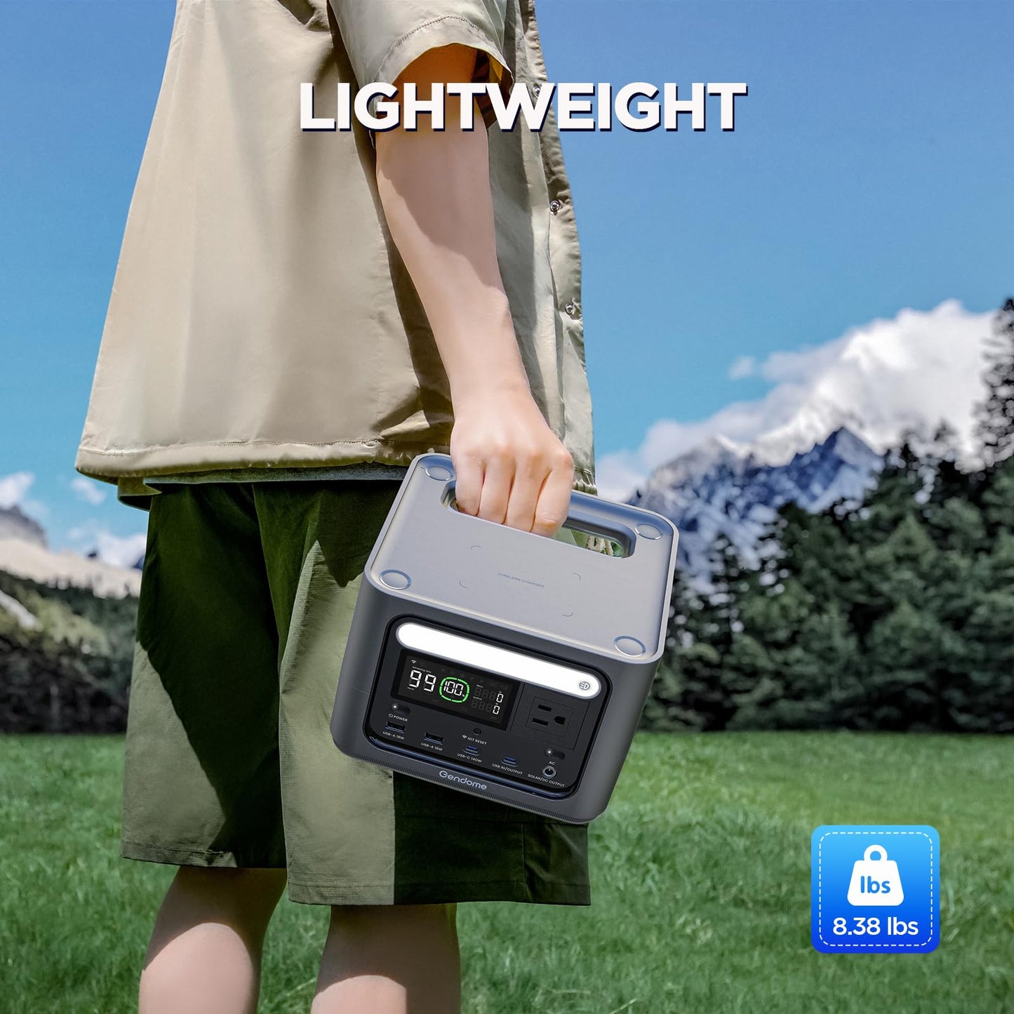 Go 300 Portable Power Station, 288Wh LiFePO4 Battery with 300W AC Outlet, Dual 140W USB-C Ports PD 3.1 Fast Charging, Solar Generator for Home Backup, Outdoor Camping, Travel, and Emergencies