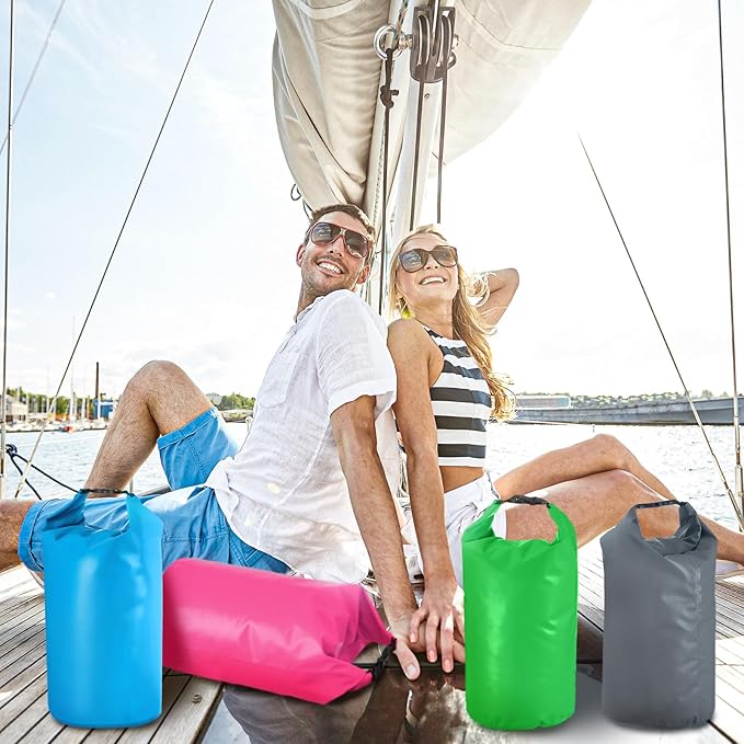 Shappy 4 Pcs Waterproof Dry Bag Floating Waterproof Dry Bag Backpack Durable Lightweight PVC Marine Dry Bags for Travel Kayaking Rafting Boating Swimming Camping Hiking Fishing(10 L)