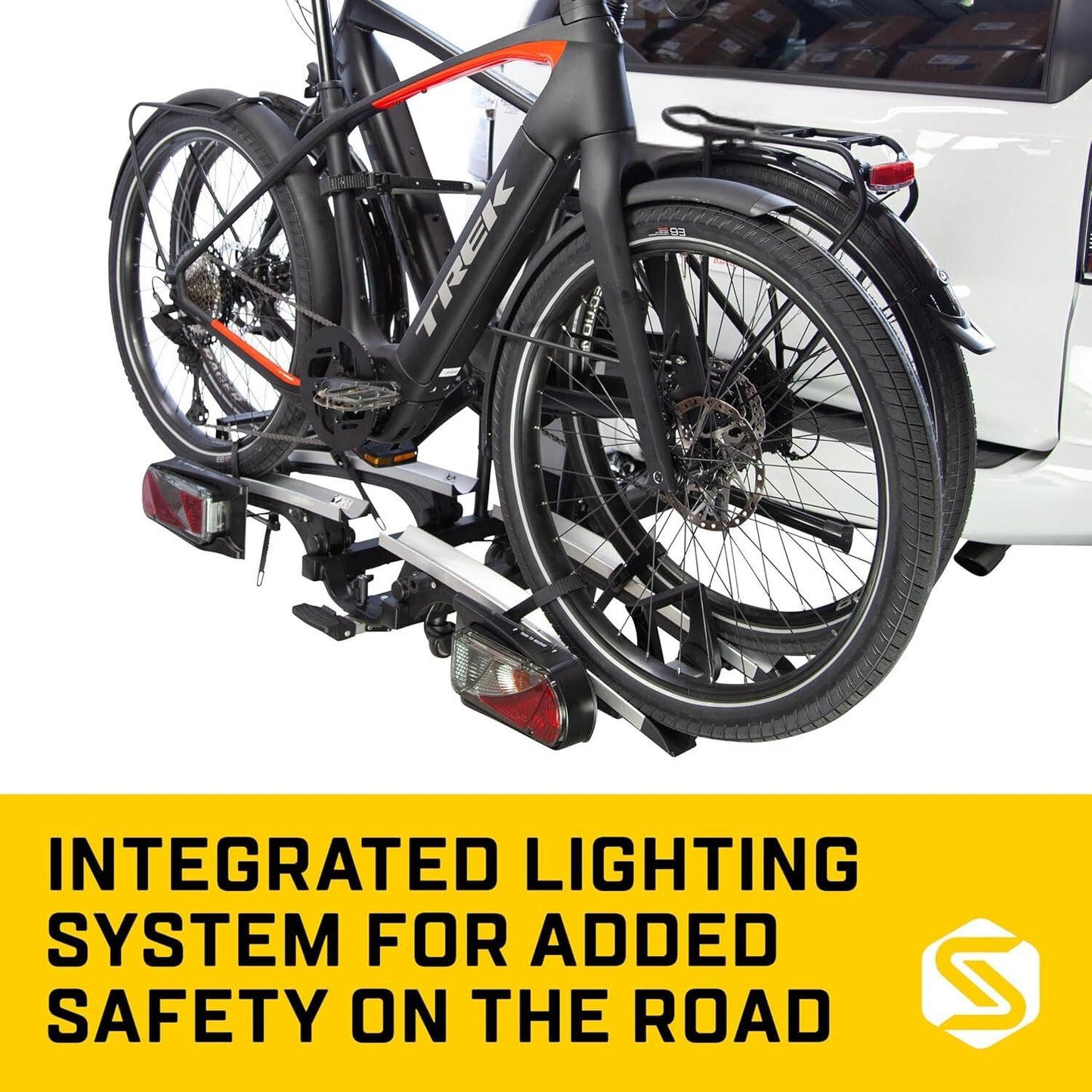 Saris Door County 2 Bike Motorized Hitch Rack | Electric Hitch Lift for Easy Loading | Built-in Tilt and Electric Rear Lights | Made in The USA. (Door County)
