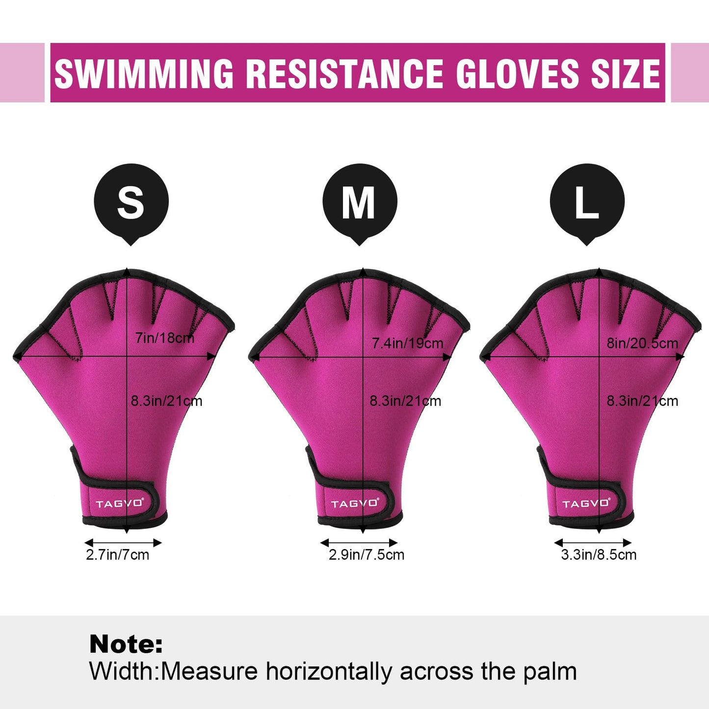 TAGVO Aquatic Gloves for Helping Upper Body Resistance, Webbed Swim Gloves Well Stitching, No Fading, Sizes for Men Women Adult Children Aquatic Fitness Water Resistance Training