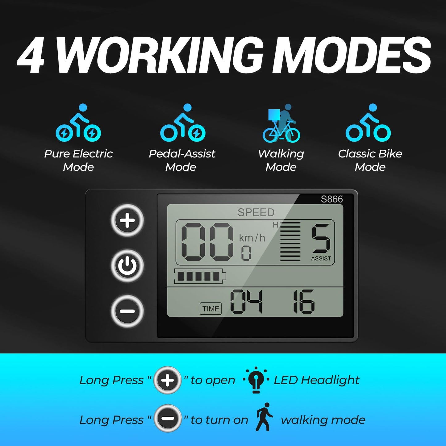 Geemax Electric Bike for Adults, 26" x 4.0 Fat Tire Ebike, 1000W Peak 1500W 48V 15.6Ah Lithium Battery Electric Bicycle, 35MPH, 21-Speed, Up to 50 Miles for Commuting, Beach, Snow
