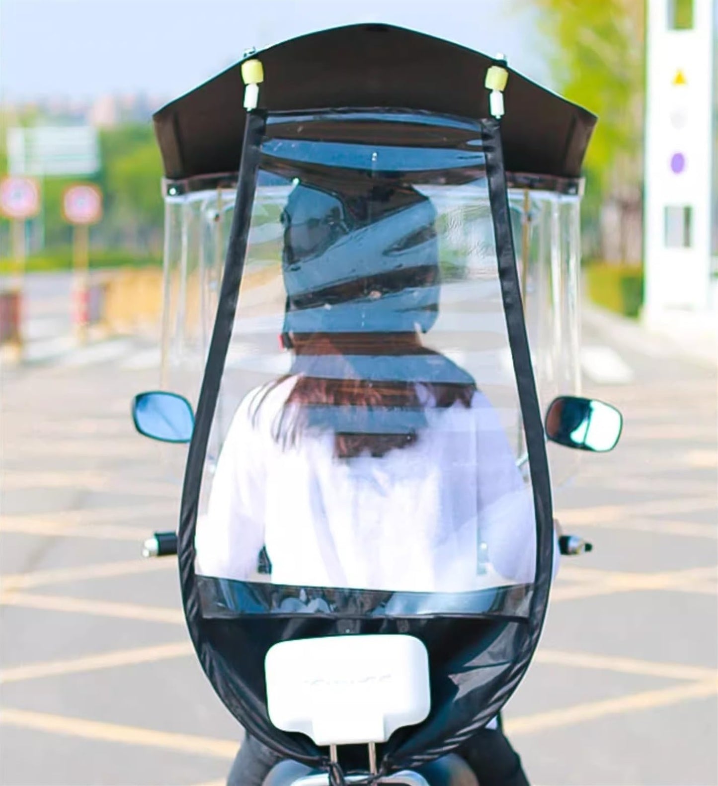 Electric Bike Cover Waterproof Canopy Umbrella for Mobility Scooters & Battery Cars - Universal Outdoor Sunshade for Electric Motorcycles (Size A)