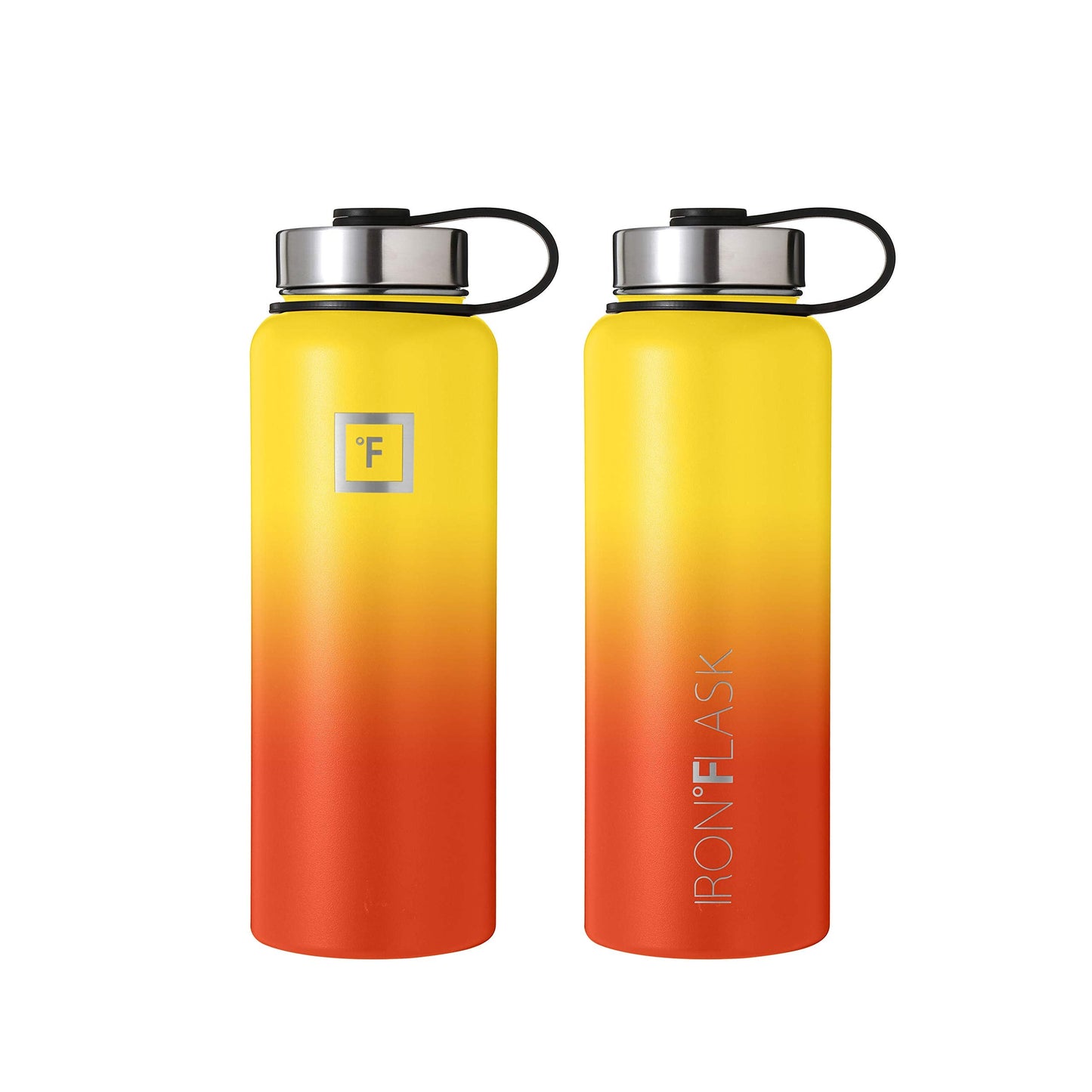IRON °FLASK Sports Water Bottle - 18 Oz 3 Lids (Wide Spout Lid), Leak Proof - Stainless Steel Gym & Sports Bottles for Men, Women & Kids - Double Walled, Insulated Thermos, Mothers Day Gifts for Mom