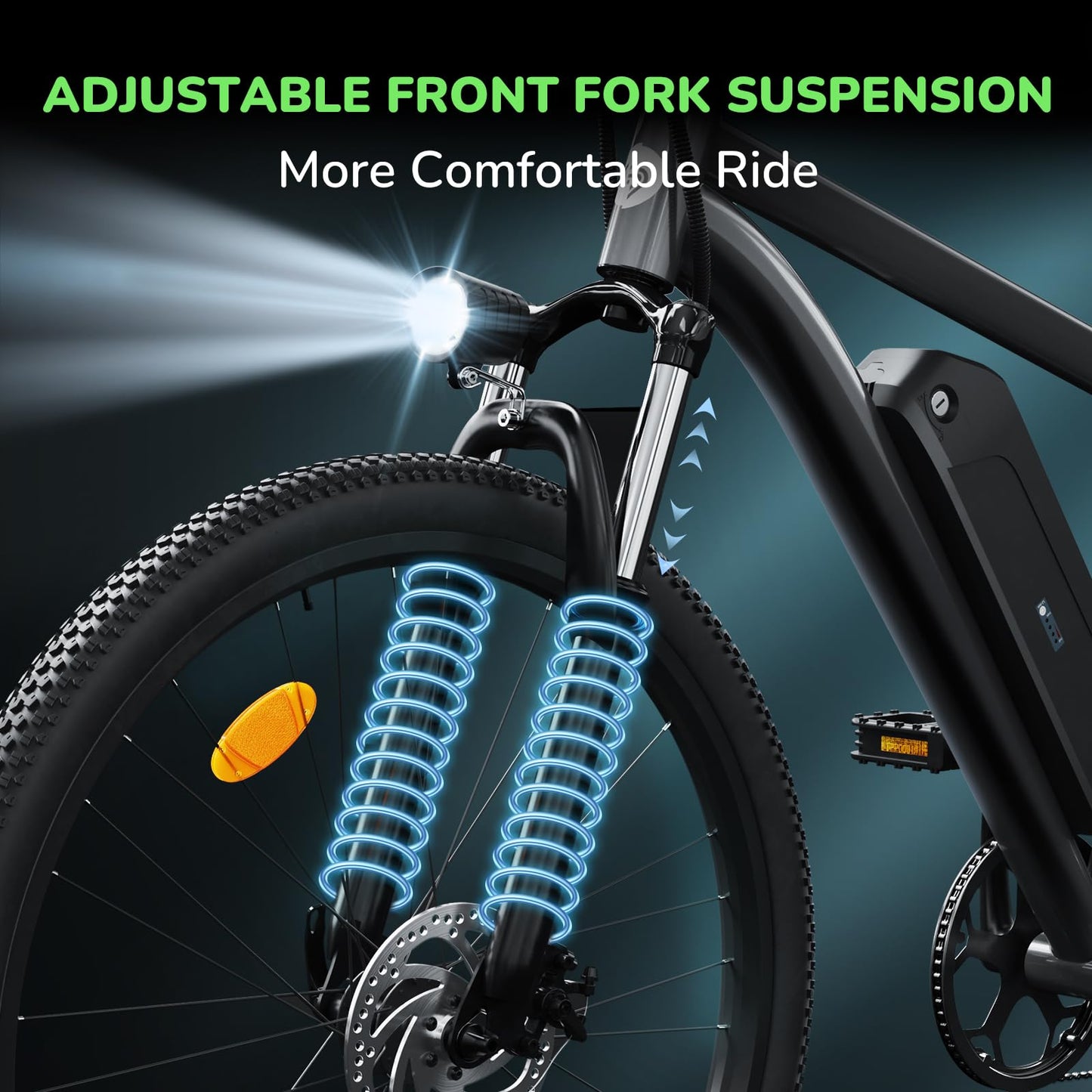 35-Speed Electric Bike for Adults 750W 26" Tire Commuting Electric Mountain Bike 20MPH Range 55+ Miles 374.4Wh Removable Battery Front Fork Suspension Fenders Lightweight Electric Bicycle,Black