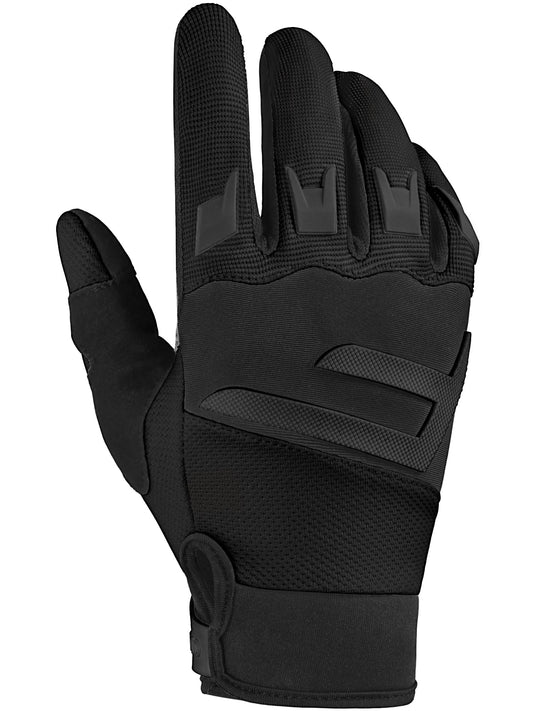 FIORETTO Mens Mountain Bike Gloves with 5MM Padded Knuckle Guard Touchscreen Cycling Gloves for MTB Racing Dirtbike Motocross Motorcycle Black Medium