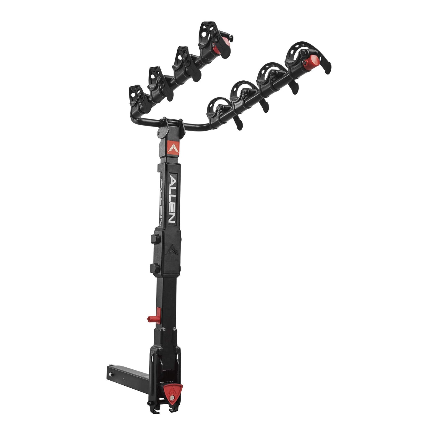 Allen Sports Premier Locking Quick Release 4-Bike Carrier for 2 Inch Hitch on Vehicles with Spare Tire, Model 400QR, Black
