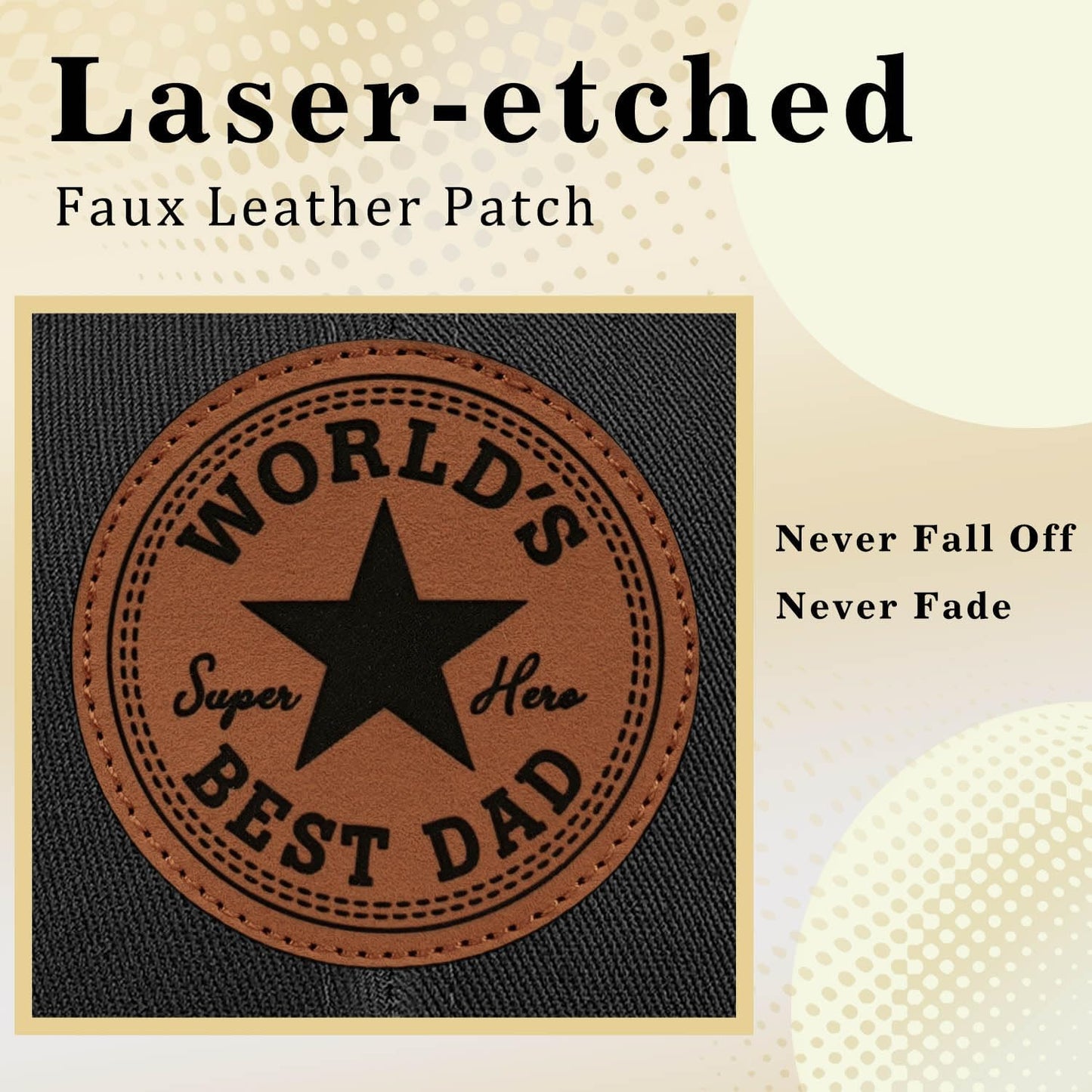 Worlds Best Dad Ever Hat Fathers Day Birthday Gifts for Dad Papa from Daughter Son Black Trucker Hat