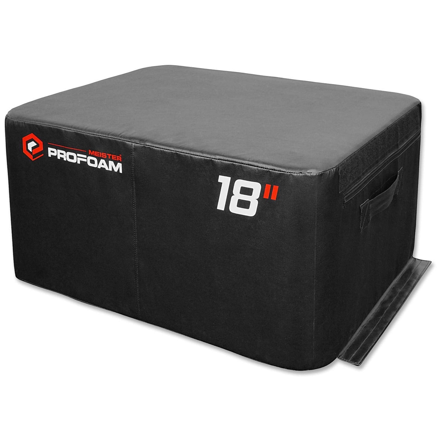 Meister PROFOAM Plyo Boxes - Foam Plyometric Jump Boxes for Professional Gyms - Black - 3 Box Set (18", 12", 6")