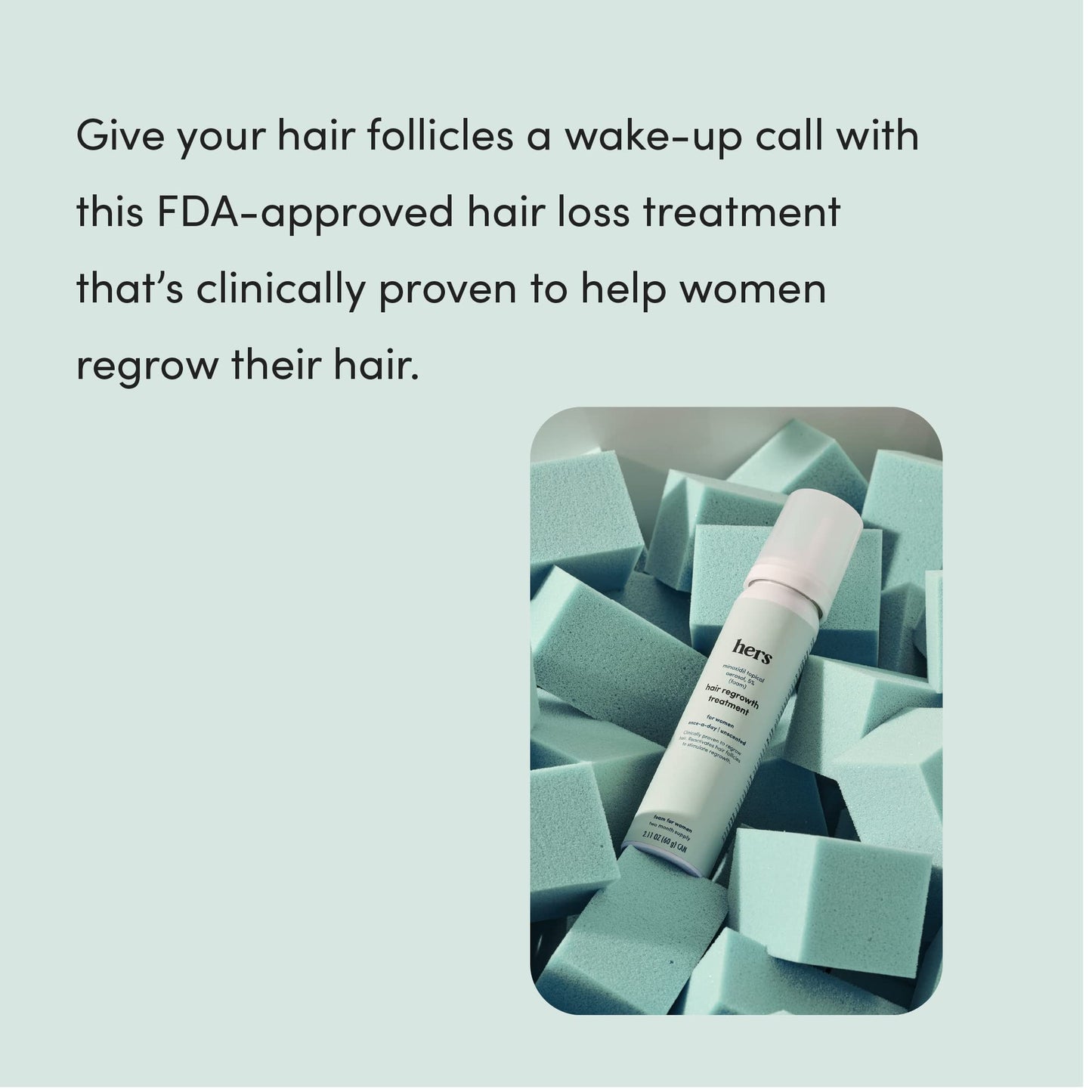 hers Topical Minoxidil Foam, 5% - Extra Strength Hair Growth Treatment for Women - Clinically Proven to Reduce Hair Loss in 3-6 Months - Unscented - 2 Pack, 4 Month Supply