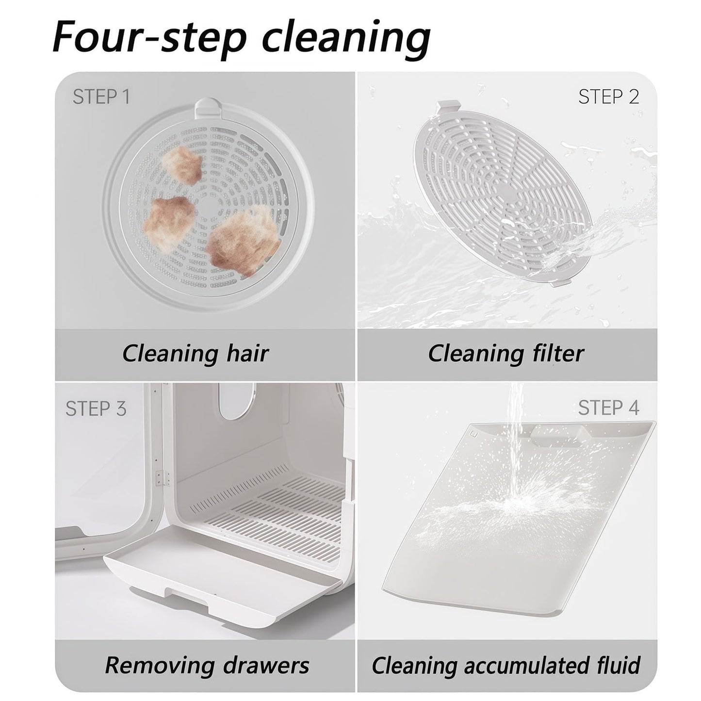 Ultra Quiet Pet Dryer Box for Dogs & Cats, Low Noise Dog Hair Dryer with Calming Window & Removable Filter, 72L Grooming Dryer