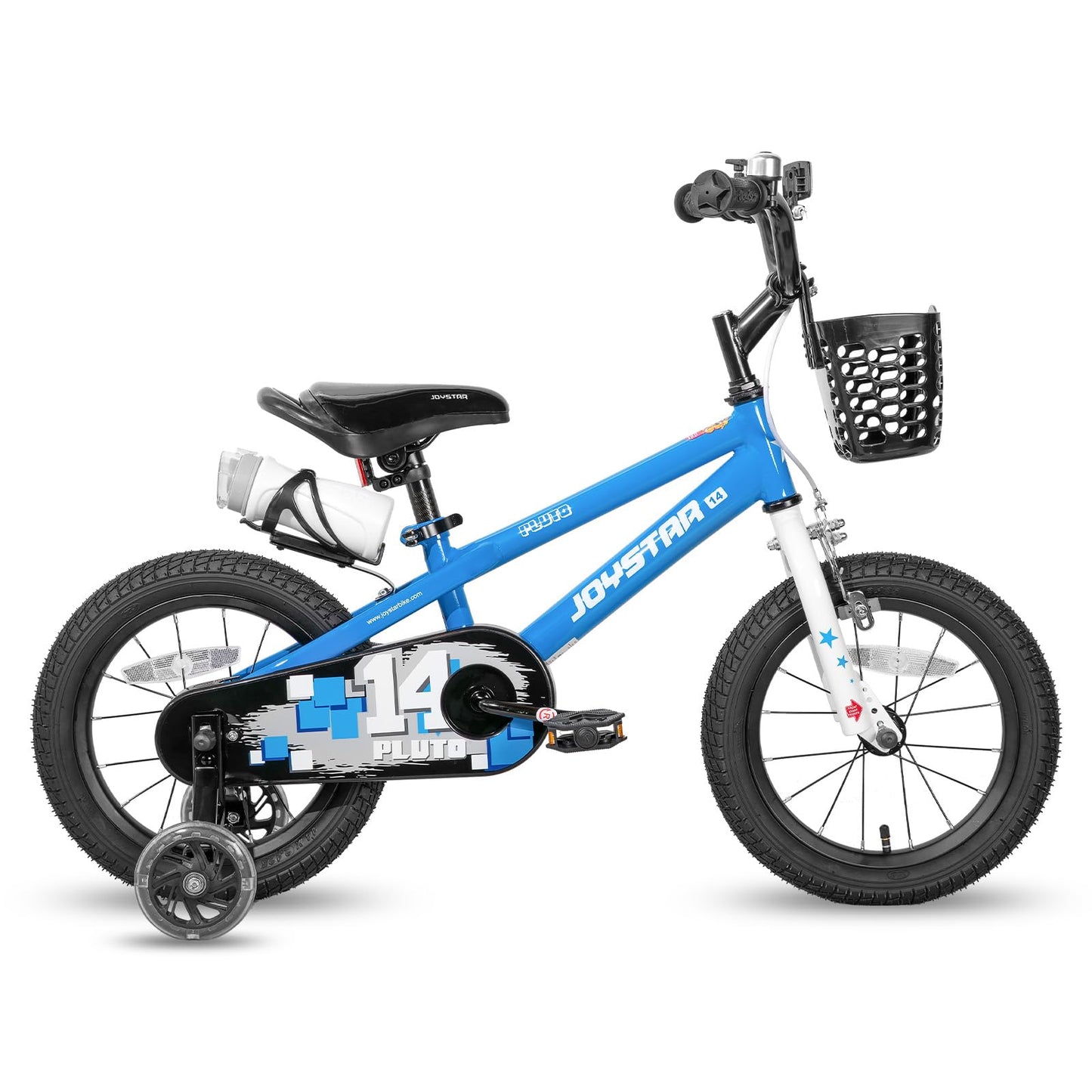 JOYSTAR Pluto Kids Bike 14 Inch BMX Style Children Bicycles with Training Wheels for Boys Girls Age 3-5 Years Blue