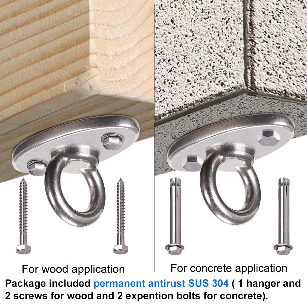 BeneLabel Wall Ceiling Mount Bracket for Suspension Strap Trainer, 2800lb Capacity, Body Weight Strength Training Systems, Aerial Yoga Swing & Hammock, Resistance Band, Battle Rope, Boxing Equipment