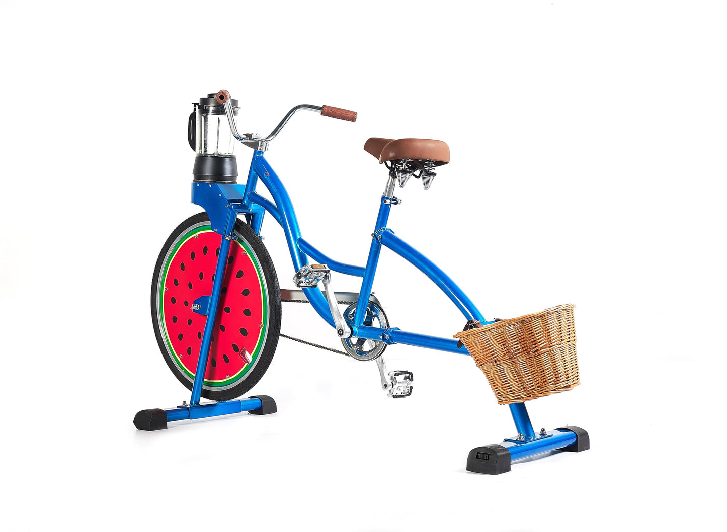 Blue Smoothie Bike Blender Outdoor Bicycle Blender Fruit Vegetable Tools Juice Extractor Commercial Fitness Machine