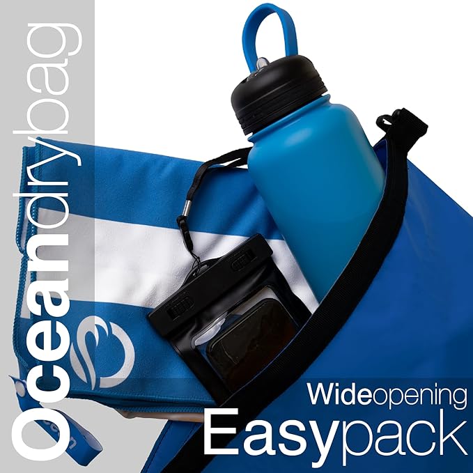 Oceandrybag - Waterproof Dry Bag Backpack - Floating Dry Sack Portable for Kayaking, Beach, Rafting, Boating, Hiking, Camping, Fishing with Waterproof Phone Case