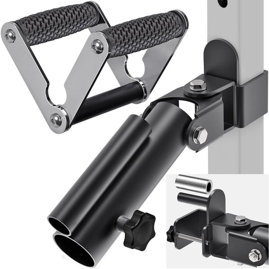 SELEWARE Ergonomic V Bar Row Landmine Handle & T Bar Row Landmine Attachment Combo for 1" Standard Bar and 2" Olympic Bars - Enhance Your Home Gym Power Rack