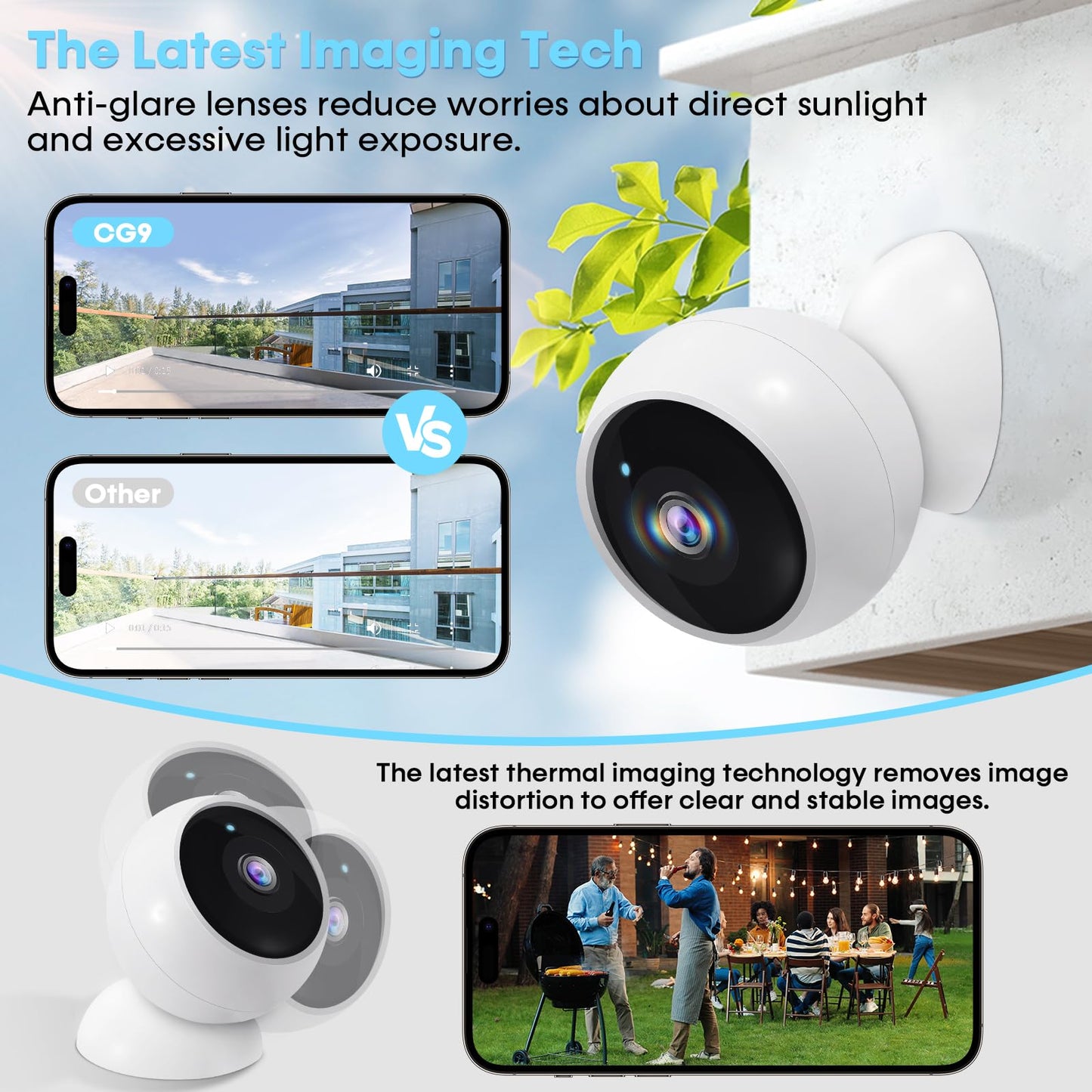 AMTIFO Security Cameras Wireless Outdoor Magnetic: Install-Free Smart Indoor 2K WiFi - Long Battery Life Powered Wireless Cameras for Home Security with AI Motion Detection
